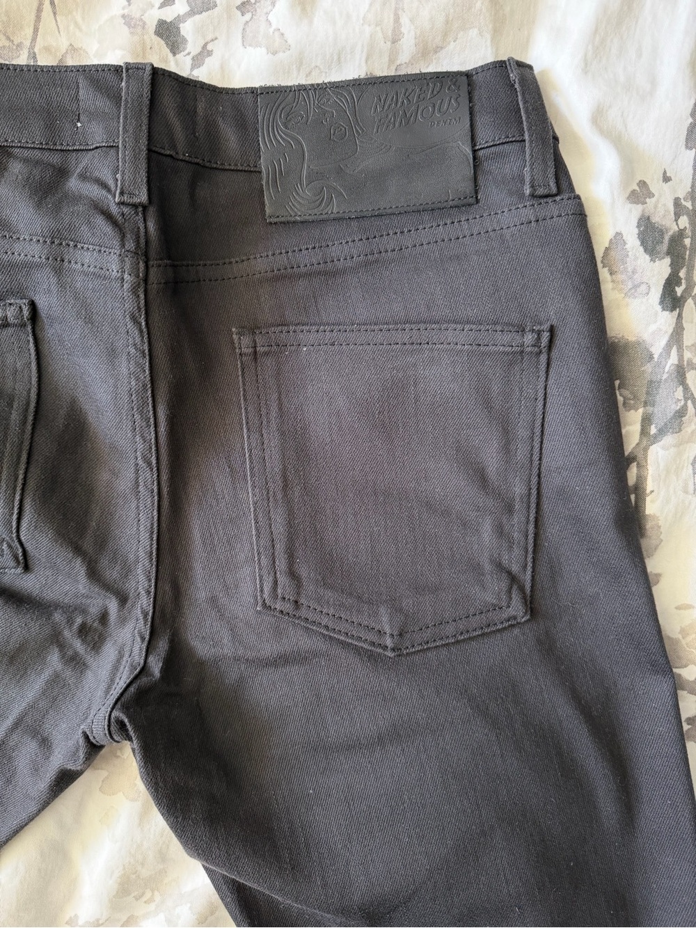 Naked & Famous Super Skinny Guy Smoke Power Stretch Jeans Non Selvedge Denim 33